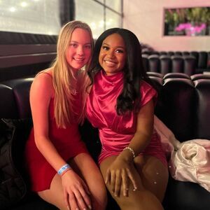 Pink mock neck dress